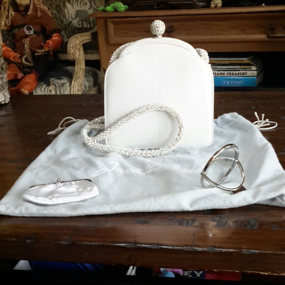 Judith Lieber white "snakeskin"